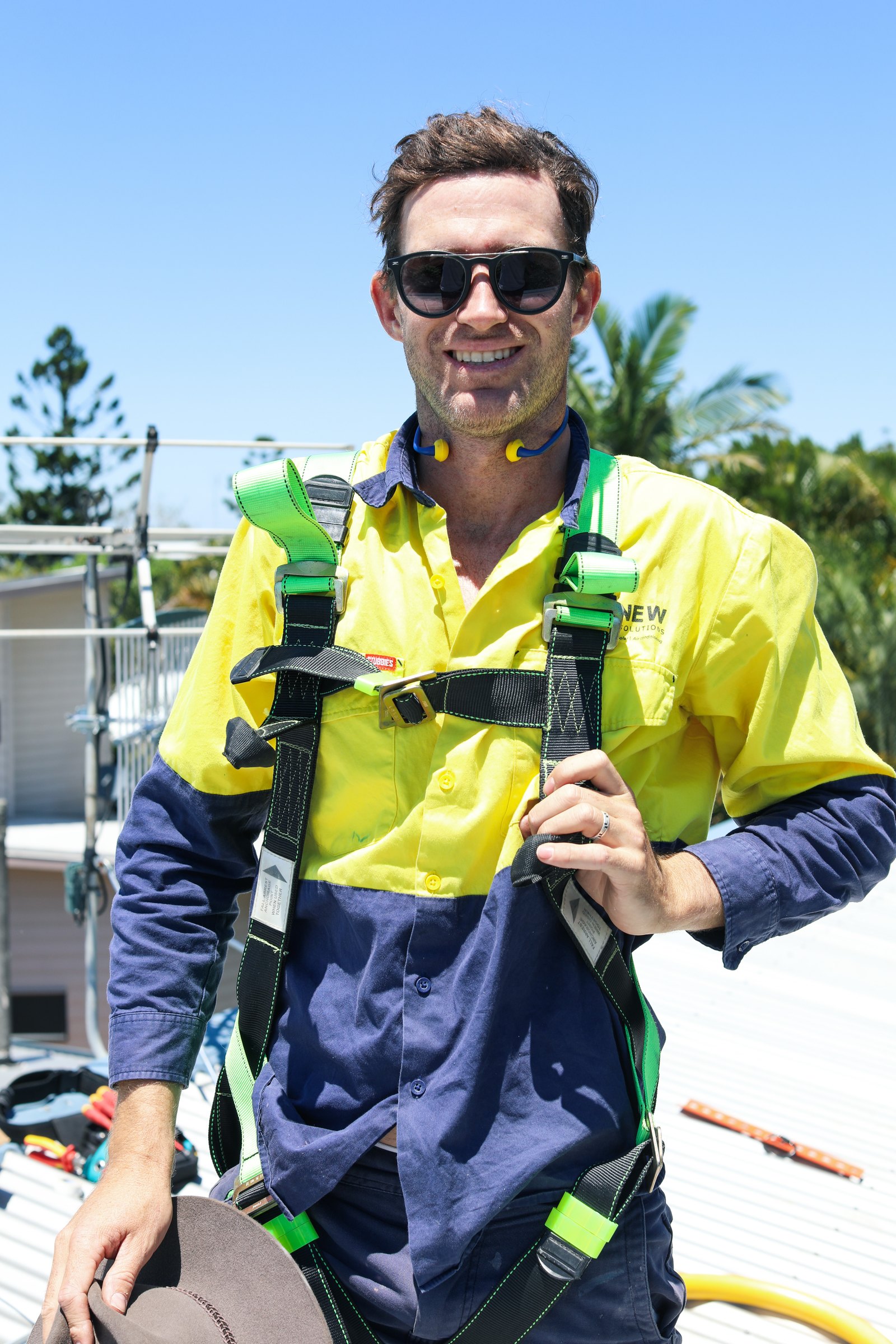 A member of the Renew team on site